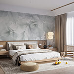 Wall murals Monochrome leaves in artistic harmony