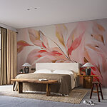Wall murals Elegant feathers in artful cascade