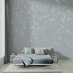 Wall murals White branches with leaves on them