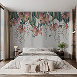 Wall murals Elegant cascade of floral artistry.