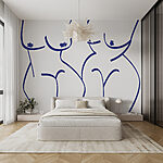Wall murals Group of women's body