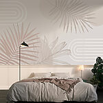 Wall murals Neutral tones with geometric shapes