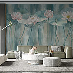 Wall murals Group of flowers and leaves