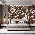 Wall murals Brown and white pattern