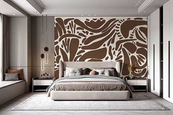 Brown and white pattern Wall murals Brown and white pattern