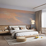 Wall murals Sunset hues dance on water.