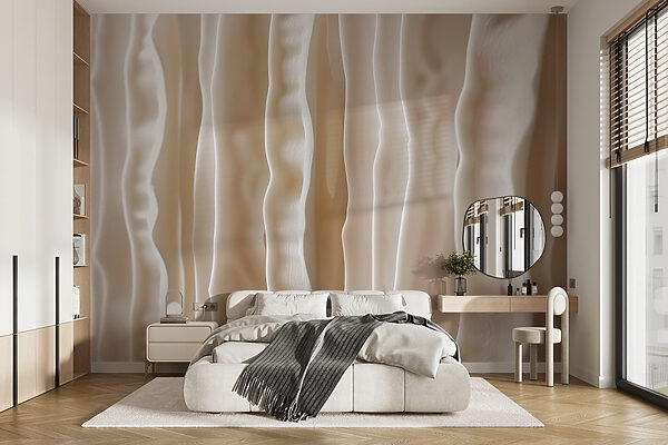 Creamy waves of flowing texture Wall murals Creamy waves of flowing texture