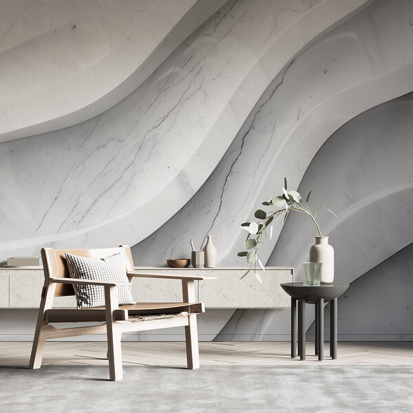 White marble wall with lines Wall murals White marble wall with lines