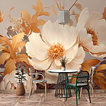 Wall murals Creamy blossoms in serene harmony