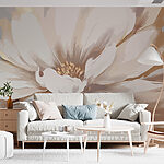 Wall murals Creamy petals in abstract art.