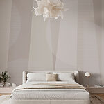 Wall murals Grey and white background with circles and lines