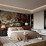 Wall murals Paper flowers bloom in endless elegance.