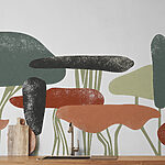 Wall murals Group of trees with different colors