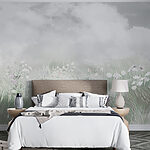 Wall murals Field of grass and flowers