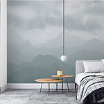 Wall murals Foggy mountain range