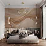 Wall murals Creamy waves of silky texture.