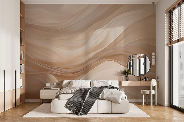 Wall murals Creamy waves of silky texture (SKU: w01641) Wall murals Wall murals Creamy waves of silky texture (SKU: w01641)