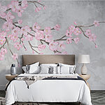 Wall murals Branch with pink flowers