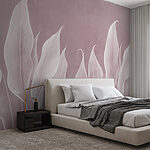 Wall murals Elegant dance of serene leaves.