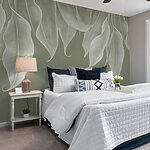 Wall murals Elegant Waves of Monochrome Foliage