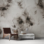 Wall murals Abstract floral dance in monochrome