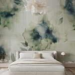 Wall murals Dreamy Floral Watercolor Illusion