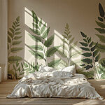 Wall murals Group of green leaves
