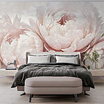 Wall murals Group of pink flowers