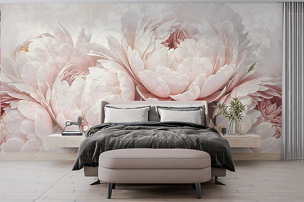 Group of pink flowers Wall murals Group of pink flowers