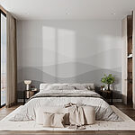 Wall murals Grey and white background