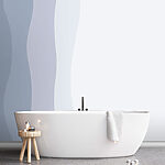 Wall murals Grey and white wavy lines