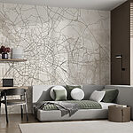 Wall murals Map of a city