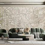Wall murals Map of a city