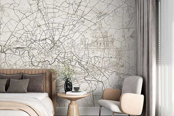 Wall murals Wall murals Map of a city (SKU: w01698)