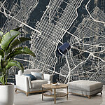 Wall murals Map of a city