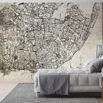 Wall murals Map of a city