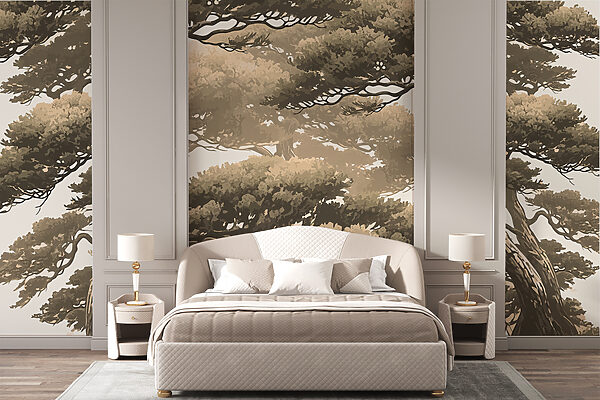 Group of trees with branches Wall murals Group of trees with branches