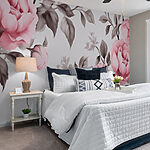 Wall murals Blushing Blooms in Soft Shades