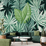 Wall murals Green leaves and plants