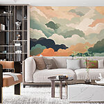 Wall murals Colorful clouds in the sky