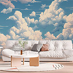 Wall murals Blue sky with clouds
