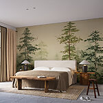 Wall murals Painting of a forest