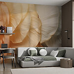 Wall murals Elegant beige petals.