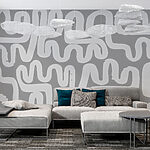 Wall murals Maze with white lines