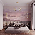 Wall murals Landscape of hills and mountains