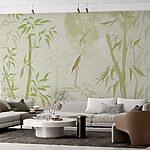 Wall murals Bamboo trees and a moon