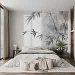 Wall murals Bamboo leaves on a branch