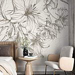 Wall murals Elegant sketch of timeless florals