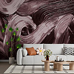 Wall murals Sweeping brushstrokes in monochrome