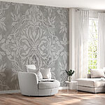 Wall murals Grey and white wallpaper